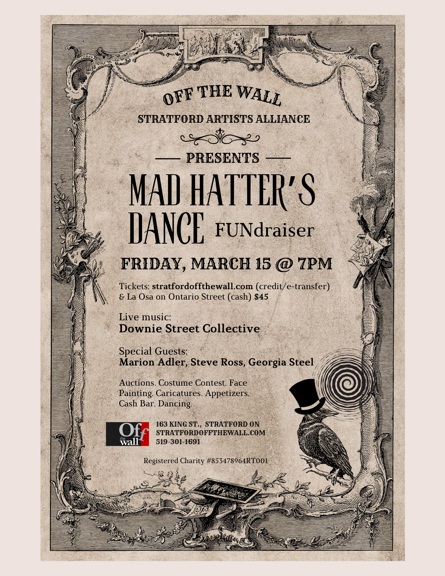 Mad Hatter's Dance FUNdraiser Flyer 2024