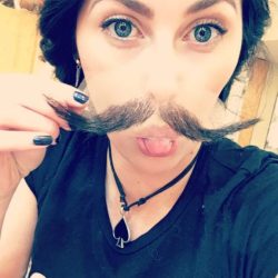 Emma with Moustache - Fun